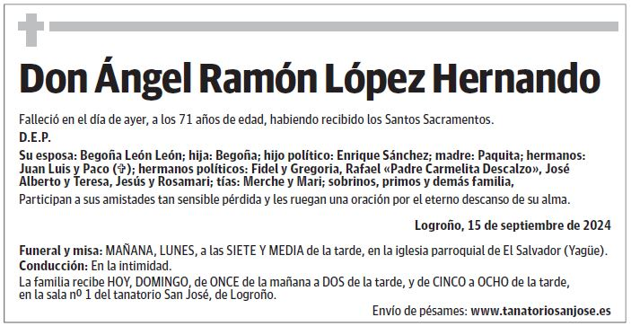 Don Ángel Ramón López Hernando