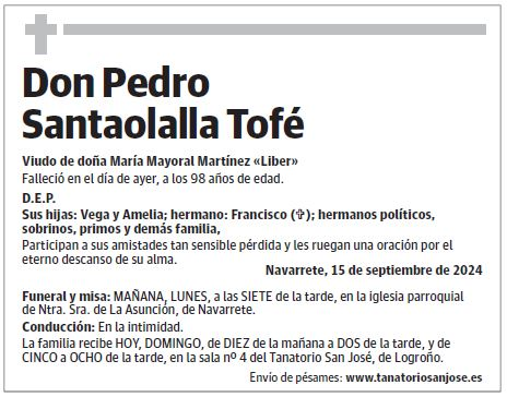 Don Pedro Santaolalla Tofé