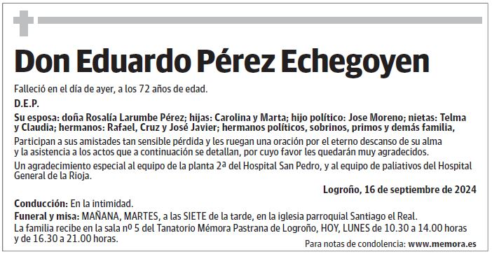 Don Eduardo Pérez Echegoyen