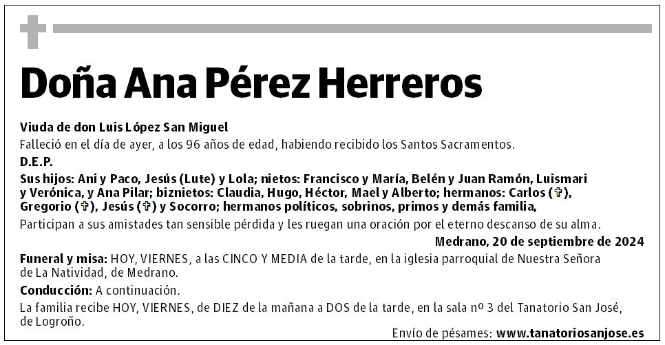 Doña Ana Pérez Herreros
