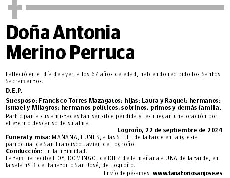 Doña Antonia Merino Perruca