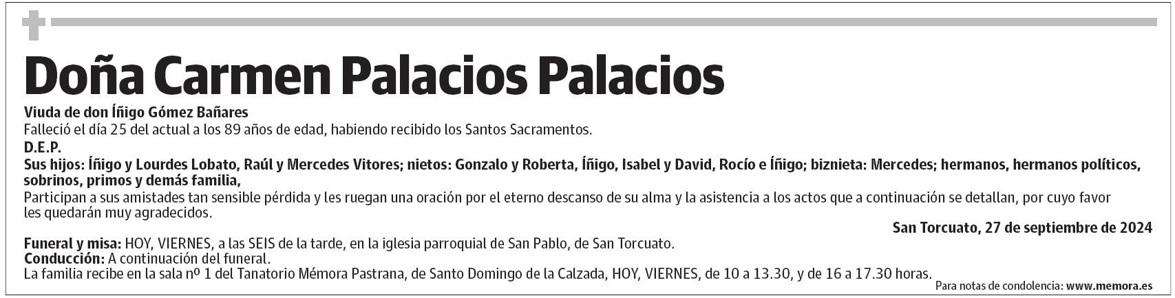 Doña Carmen Palacios Palacios