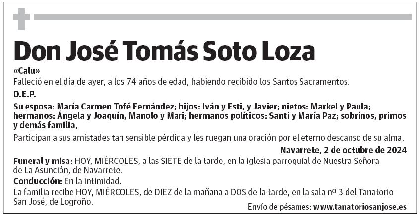 Don José Tomás Soto Loza