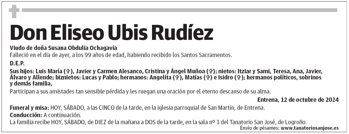 Don Eliseo Ubis Rudíez