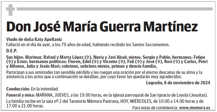 Don José María Guerra Martínez