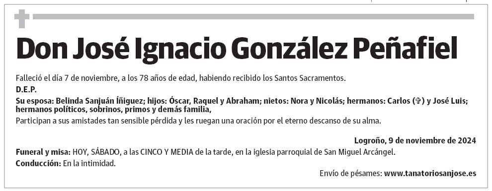 Don José Ignacio González Peñafiel