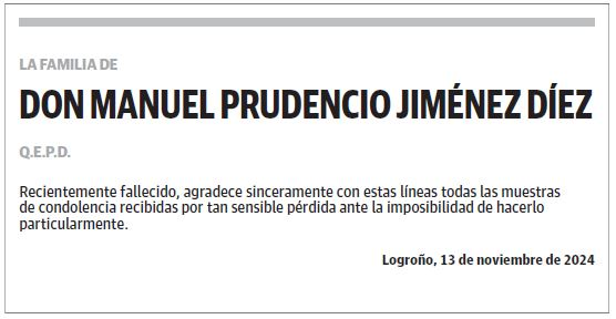 Don Manuel Prudencio Jiménez Díez
