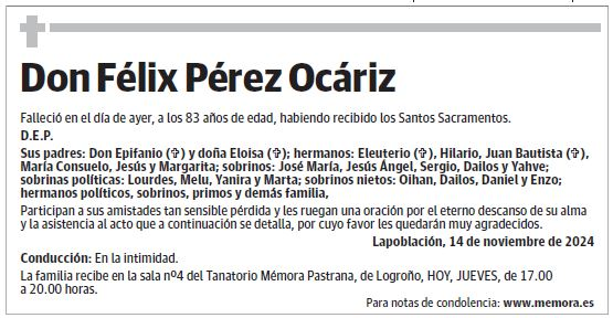 Don Félix Pérez Ocáriz