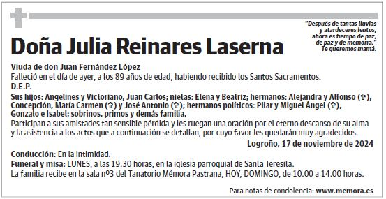 Doña Julia Reinares Laserna