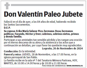 Don Valentín Paleo Jubete
