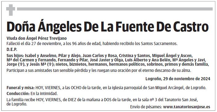 Doña Ángeles De La Fuente De Castro
