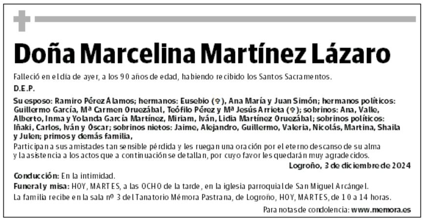 Doña Marcelina Martínez Lázaro