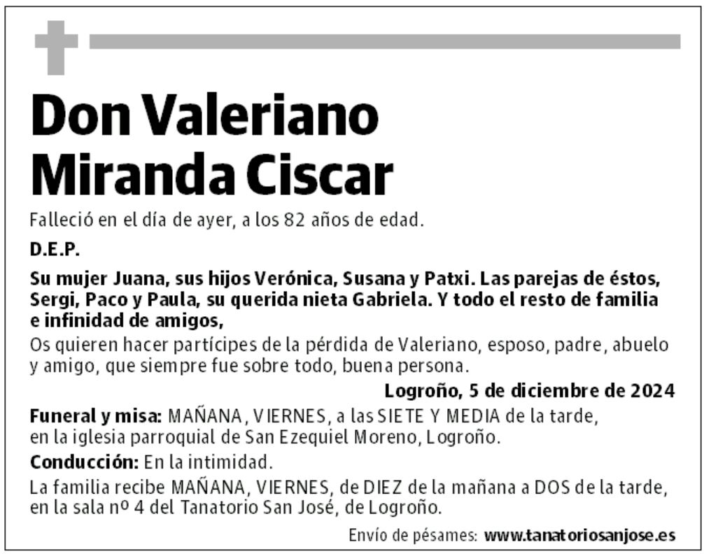 Don Valeriano  Miranda Ciscar