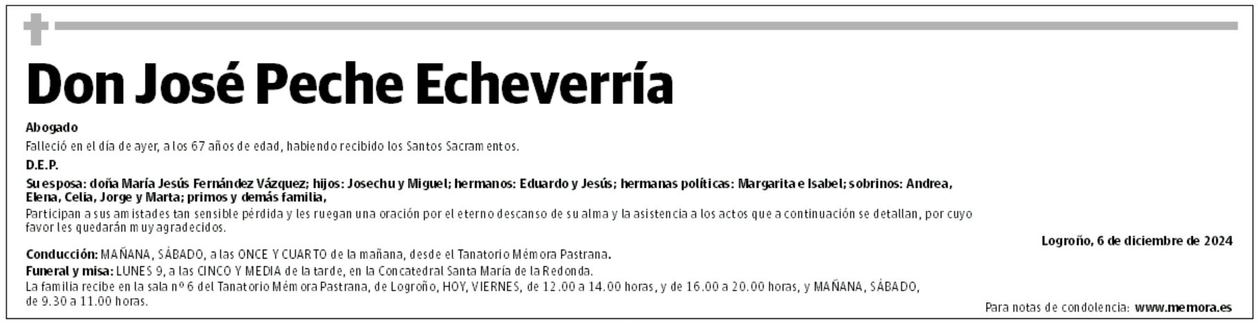 Don José Peche Echeverría