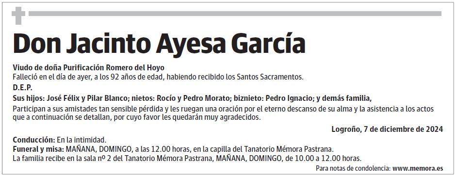 Don Jacinto Ayesa García