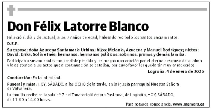 Don Félix Latorre Blanco