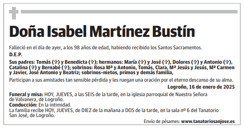 Doña Isabel Martínez Bustín