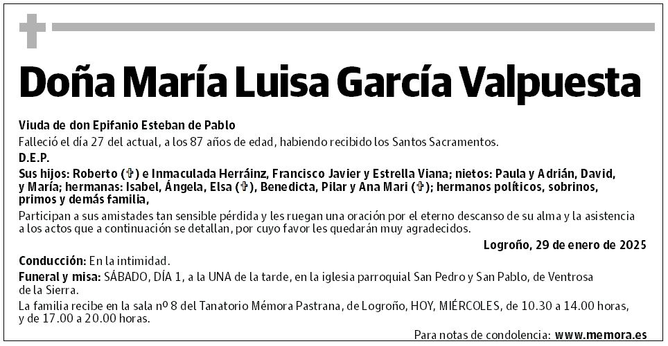Doña María Luisa García Valpuesta
