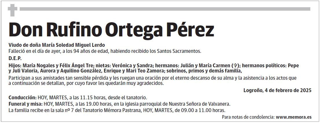 Don Rufino Ortega Pérez