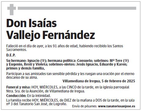 Don Isaías Vallejo Fernández