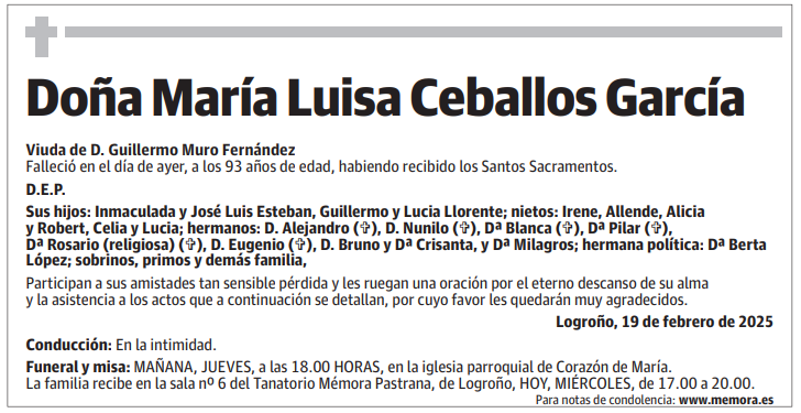Doña María Luisa Ceballos García