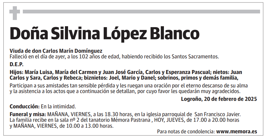 Doña Silvina López Blanco