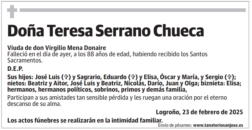 Doña Teresa Serrano Chueca
