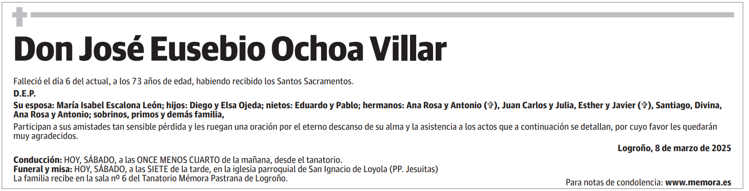 Don José Eusebio Ochoa Villar