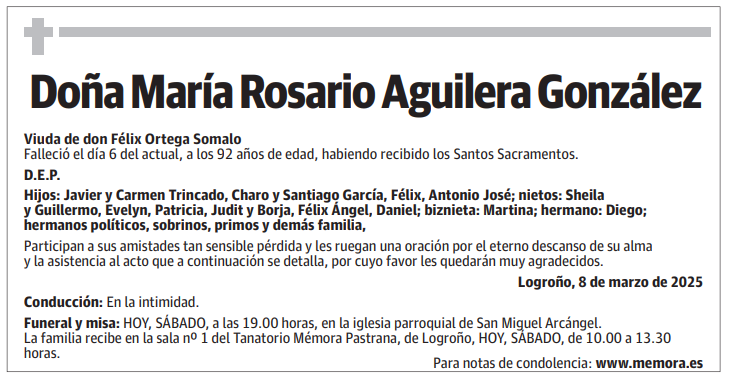 Doña María Rosario Aguilera González