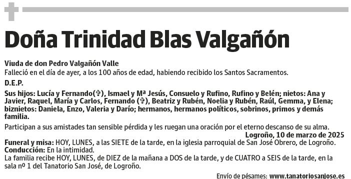 Doña Trinidad Blas Valgañón