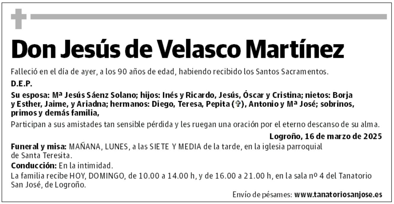 Don Jesús de Velasco Martínez