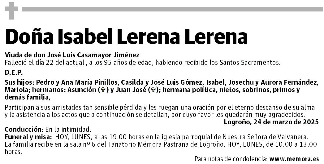 Doña Isabel Lerena Lerena