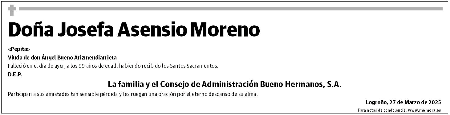 Doña Josefa Asensio Moreno