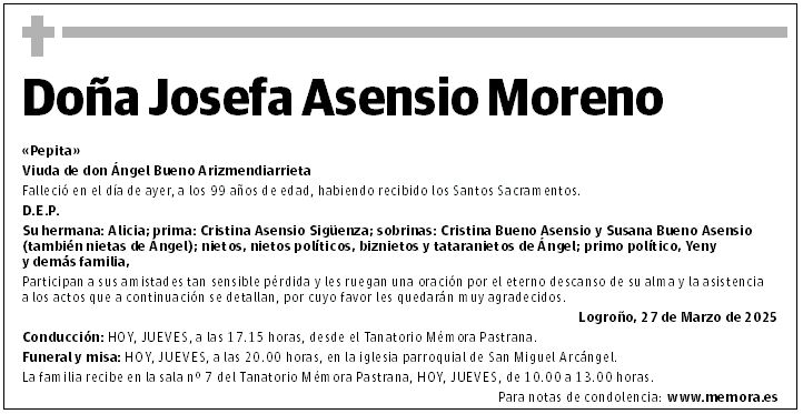 Doña Josefa Asensio Moreno