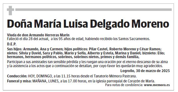 Doña María Luisa Delgado Moreno