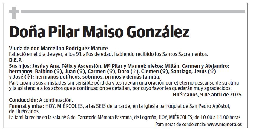 Doña Pilar Maiso González