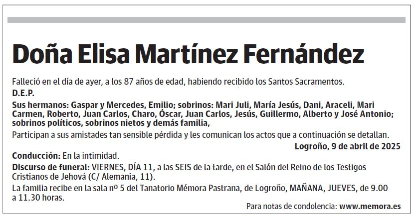 Doña Elisa Martínez Fernández