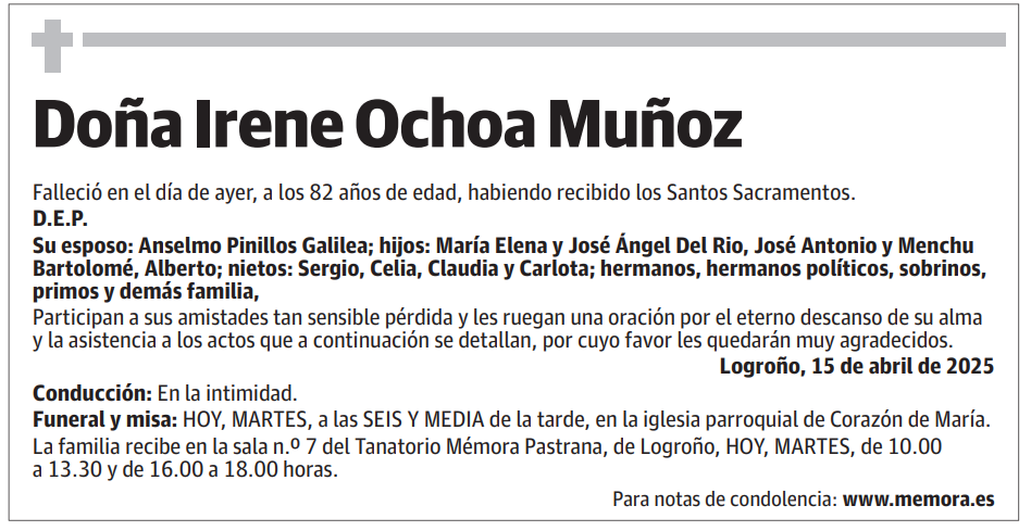 Doña Irene Ochoa Muñoz