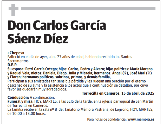 Don Carlos García Sáenz Díez