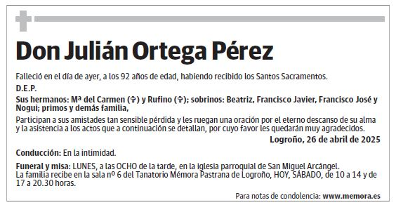 Don Julián Ortega Pérez
