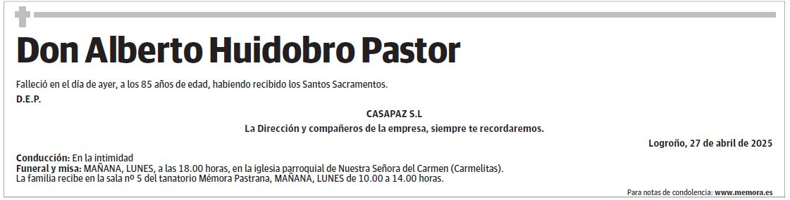 Don Alberto Huidobro Pastor