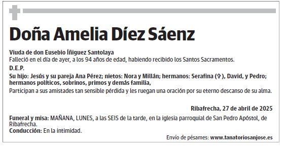 Doña Amelia Díez Sáenz