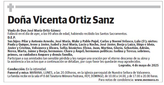 Doña Vicenta Ortiz Sanz