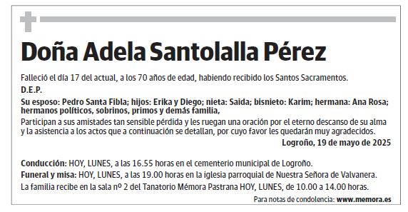 Doña Adela Santolalla Pérez