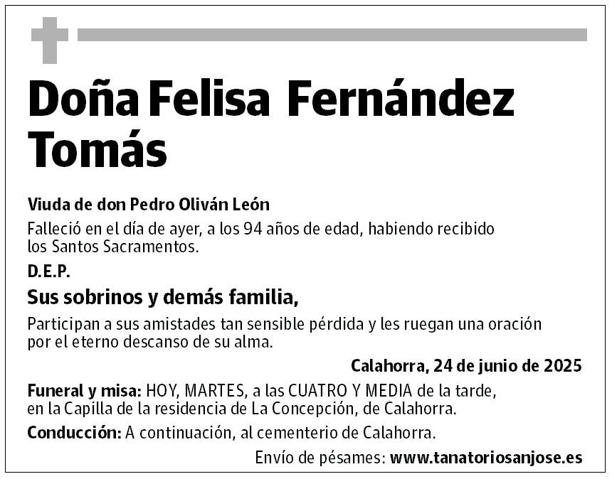 Doña Felisa Fernández Tomás