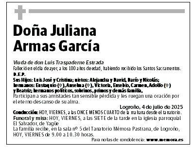 Doña Juliana Armas García