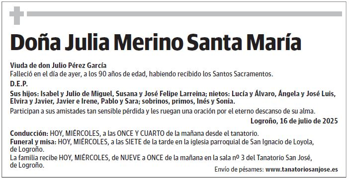 Doña Julia Merino Santa María