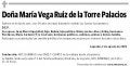 Doña María Vega Ruiz de la Torre Palacios