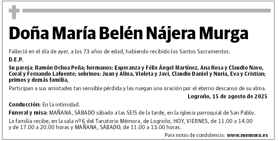 Doña María Belén Nájera Murga