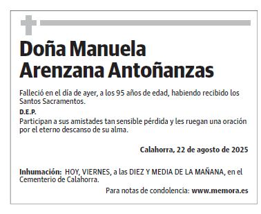 Doña Manuela Arenzana Antoñanzas